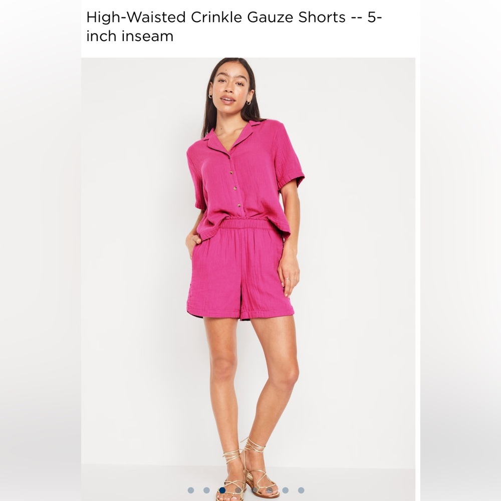 Old Navy High Waist Crinkle Gauze Shorts Size M NWT